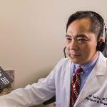 Dr. Ariel Santos in the Telemedicine FIT Lab